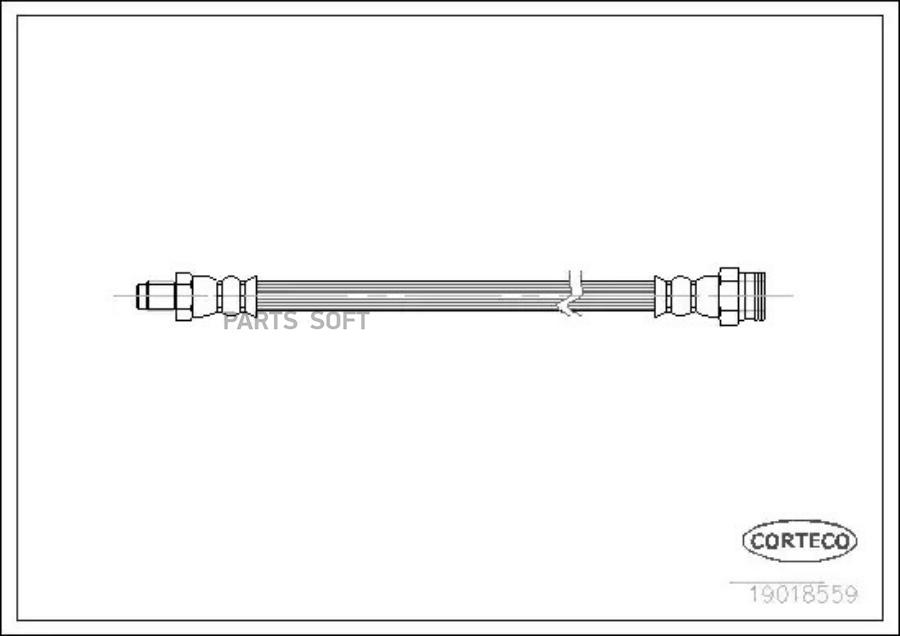 

19018559_шланг тормозной alfa 185 mm Fiat Bravo/Panda/Stilo 06>