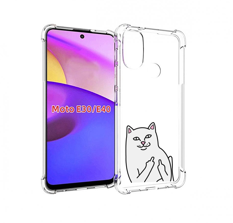 

Чехол бампер MyPads котяра для Motorola Moto E30., Прозрачный, Tocco