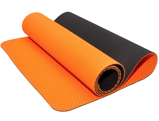 фото Коврик для йоги и фитнеса: tjd-fo066 (оранжево-чёрный - ч+орн) sprinter