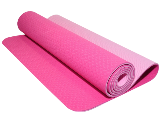 фото Коврик для йоги sprinter tpe pink 183 см, 6 мм