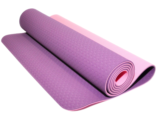 фото Коврик гимнастический: tpe-6mm (фиолетово-розовый ф+ф) sprinter