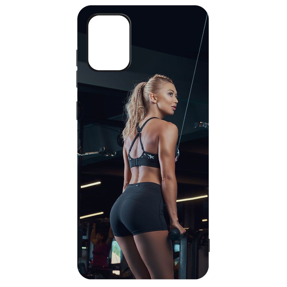 Чехол-накладка Krutoff Soft Case Шорты женские для Samsung Galaxy A71 (A715) черный