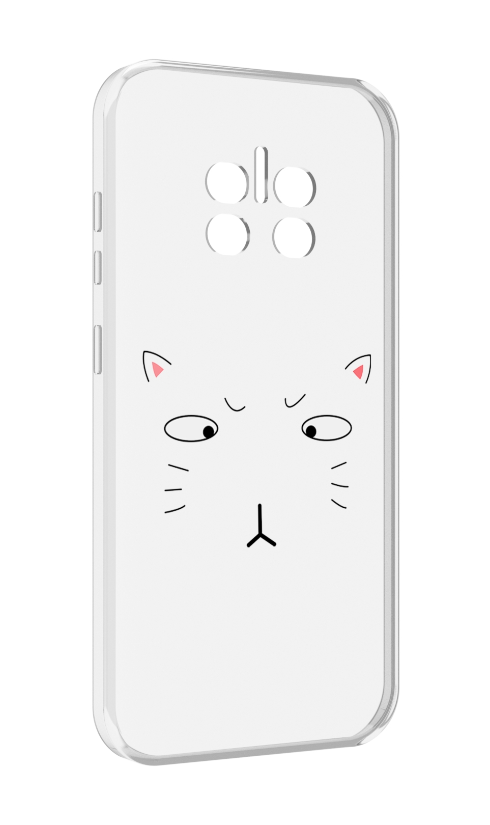 

Чехол MyPads кот-части-лица для Doogee V11, Прозрачный, Tocco