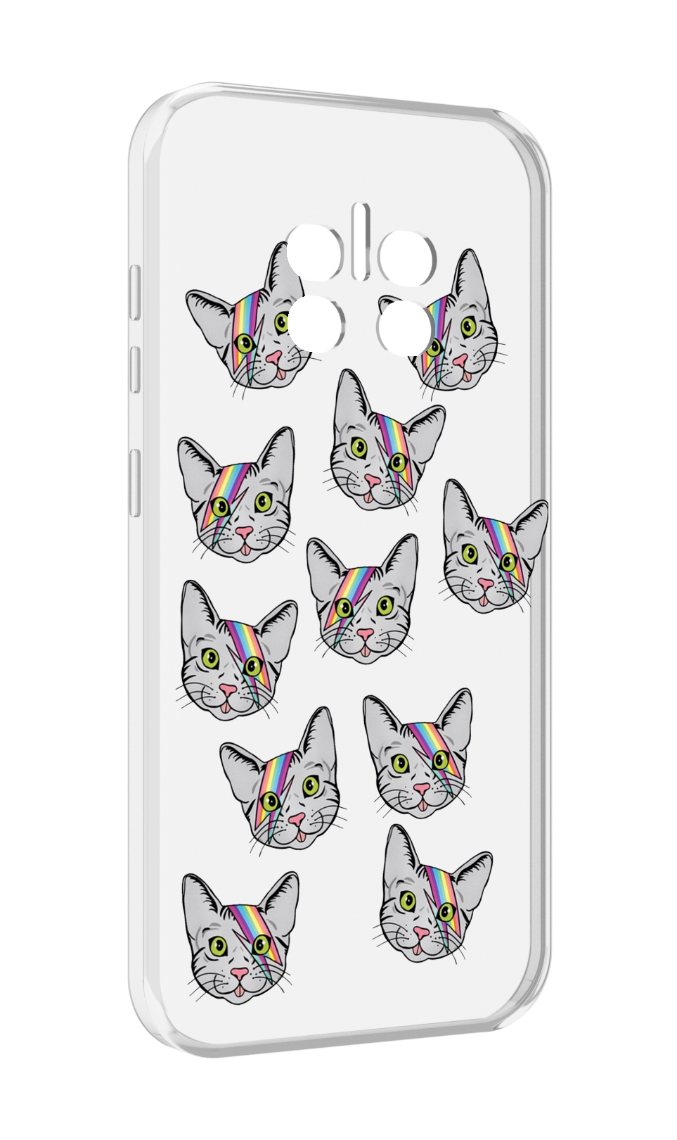 

Чехол MyPads кот-с-молнией-на-лбу для Doogee V11, Прозрачный, Tocco