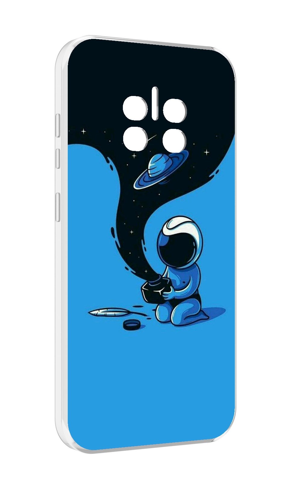 

Чехол MyPads космос из черной краски для Doogee V11, Прозрачный, Tocco