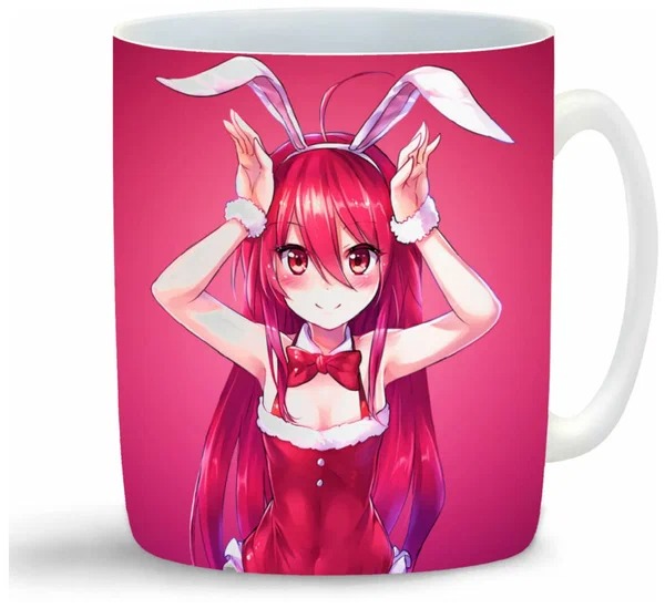 

Кружка CoolPodarok Аниме розовый цвет горничная