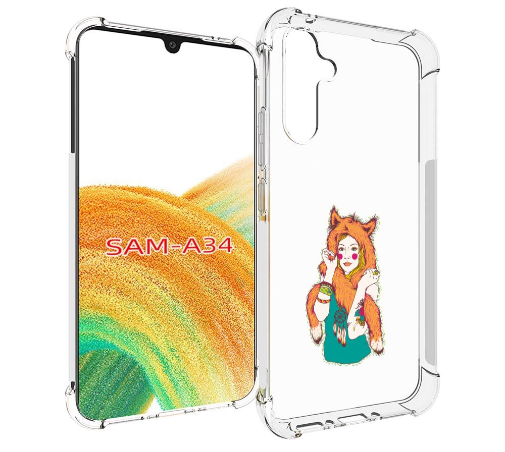 

Чехол MyPads Девушка лиса для Samsung Galaxy A34, Tocco