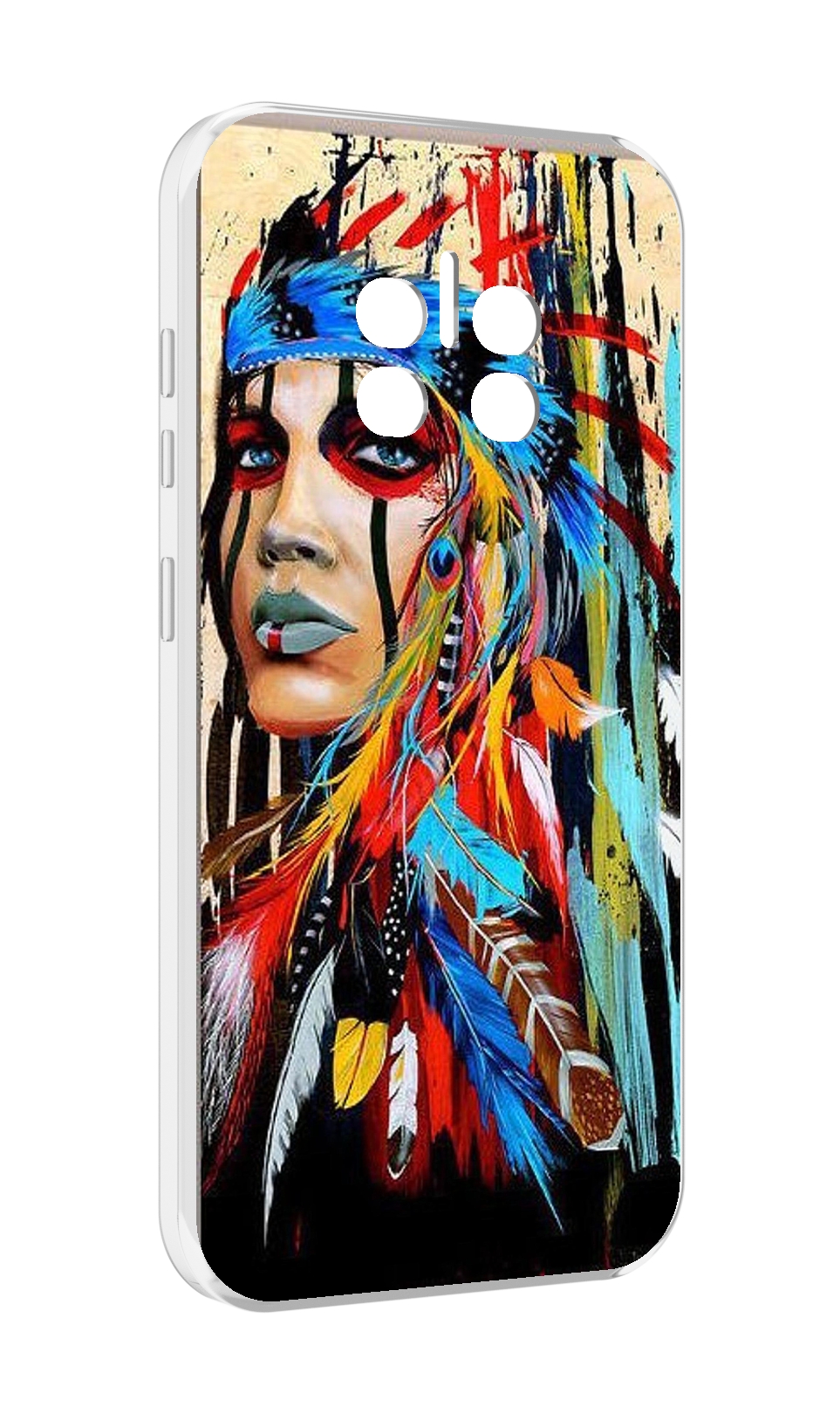 

Чехол MyPads индеец расписной для Doogee V11, Прозрачный, Tocco
