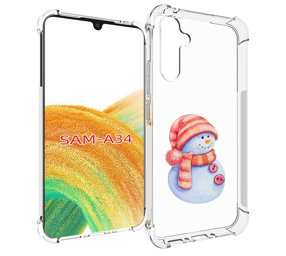 

Чехол MyPads Веселый снеговик для Samsung Galaxy A34, Tocco