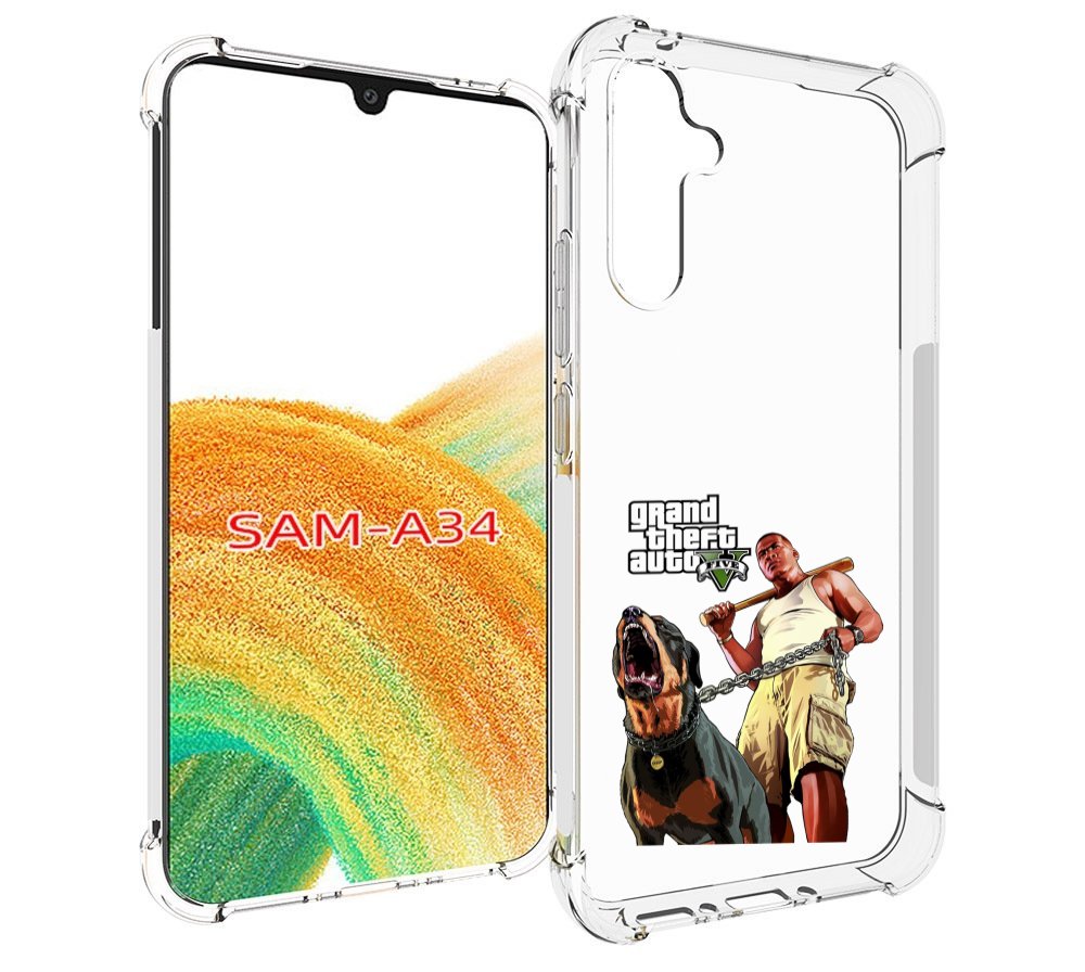 

Чехол MyPads GTA грозная собака для Samsung Galaxy A34, Tocco