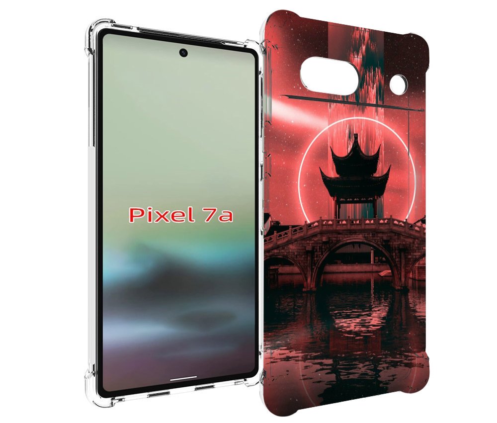 

Чехол MyPads японский мост красный фон для Google Pixel 7A, Tocco