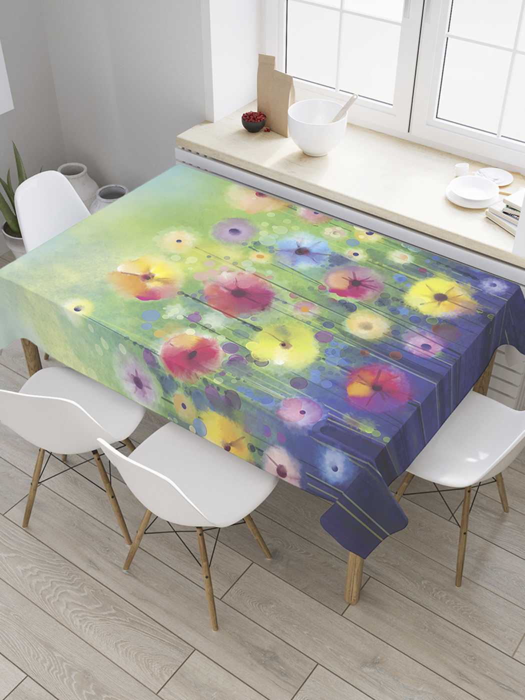 

Скатерть прямоугольная JoyArty "Одуванчики из сновидений" из сатена, 180x145 см, Одуванчики из сновидений