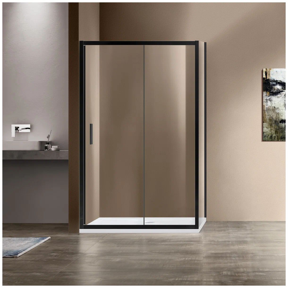 

Vincea Душевой уголок Vincea Garda VSR-1G9013CLB 130х90 черный, стекло прозрачное