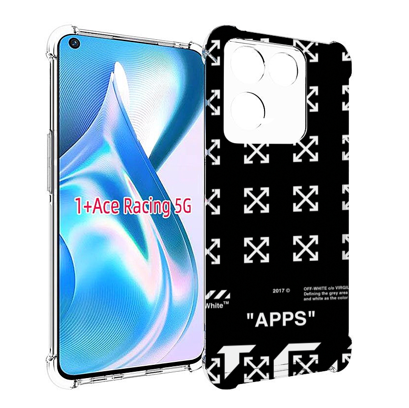 

Чехол MyPads оф-вайт-значки для OnePlus Ace Racing, Прозрачный, Tocco
