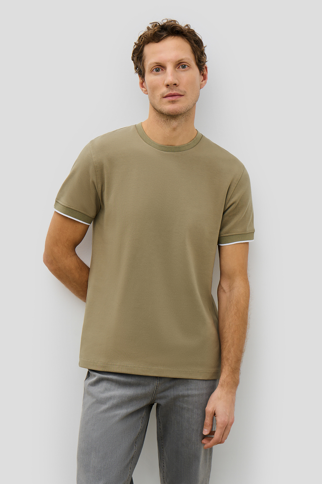 

Футболка мужская Baon B7323038 зеленая 2XL, Хаки, B7323038