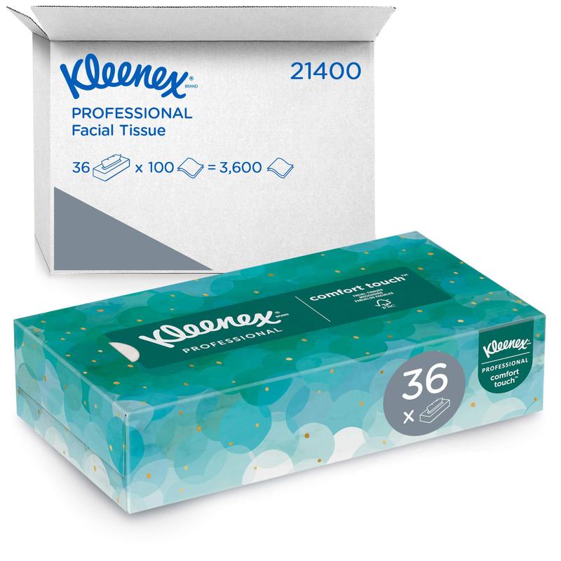 фото Салфетки косметические кimberly clark kleenex 2-слойные 36 упаковок по 100 штук, 1095387 kimberly-clark