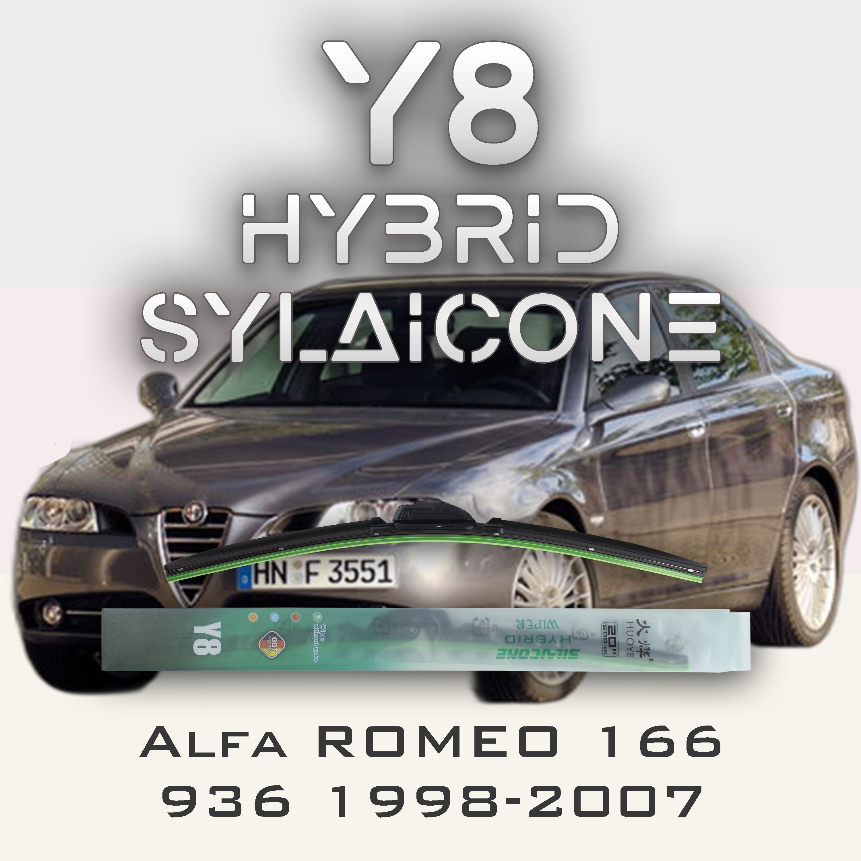 

Комплект щеток стеклоочистителя HUOYE Y8-Alfa Romeo 166 936 1998-2007, Y8