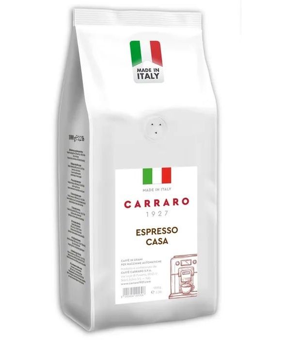 Кофе в зернах Carraro Espresso Casa 1 кг (для автоматических кофемашин)