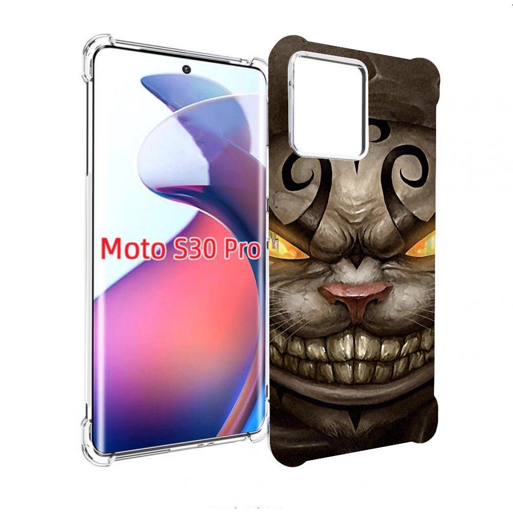 

Чехол MyPads злой котик с желтыми глазами для Motorola Moto S30 Pro, Прозрачный, Tocco