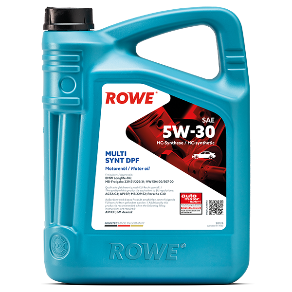 фото Моторное масло rowe hightec multi synt dpf sae 5w-30 4л