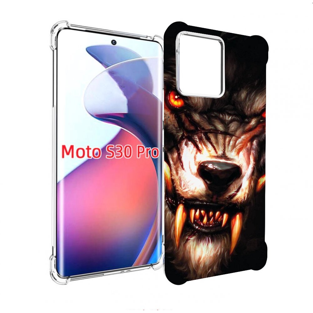 

Чехол MyPads злой голодный волк мужской для Motorola Moto S30 Pro, Прозрачный, Tocco