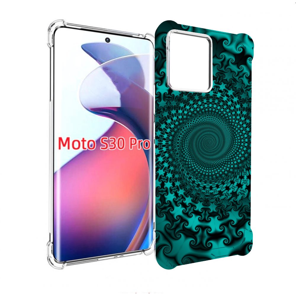 

Чехол MyPads зеленый-гипноз для Motorola Moto S30 Pro, Прозрачный, Tocco