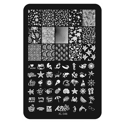 

Трафареты для ногтей Klio Professional Пластина для стемпинга №46