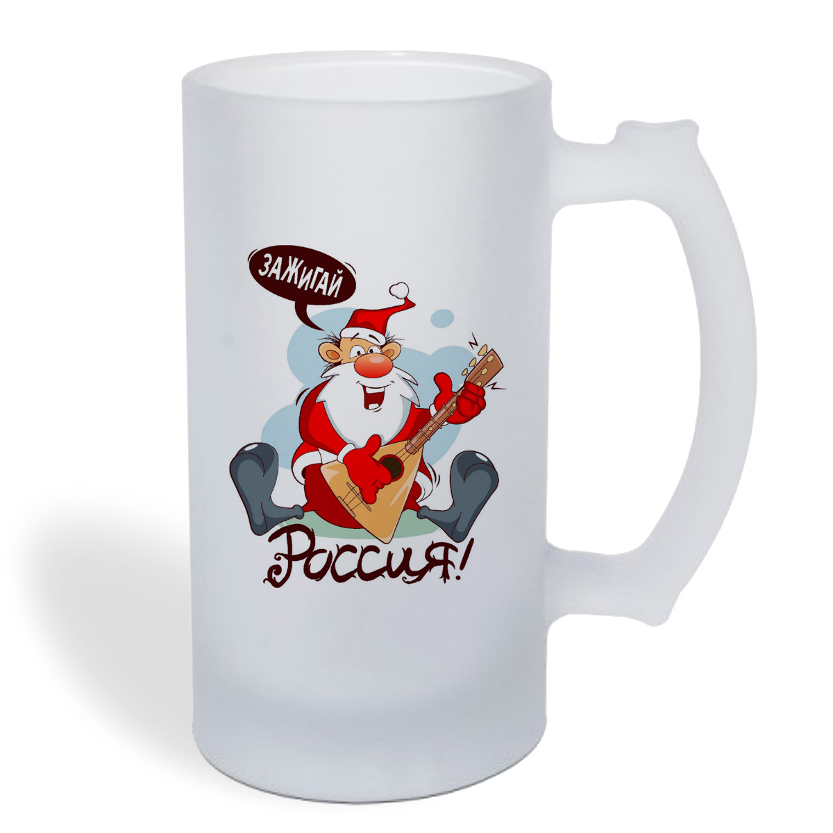 

Кружка пивная CoolPodarok Зажигай Россия сова