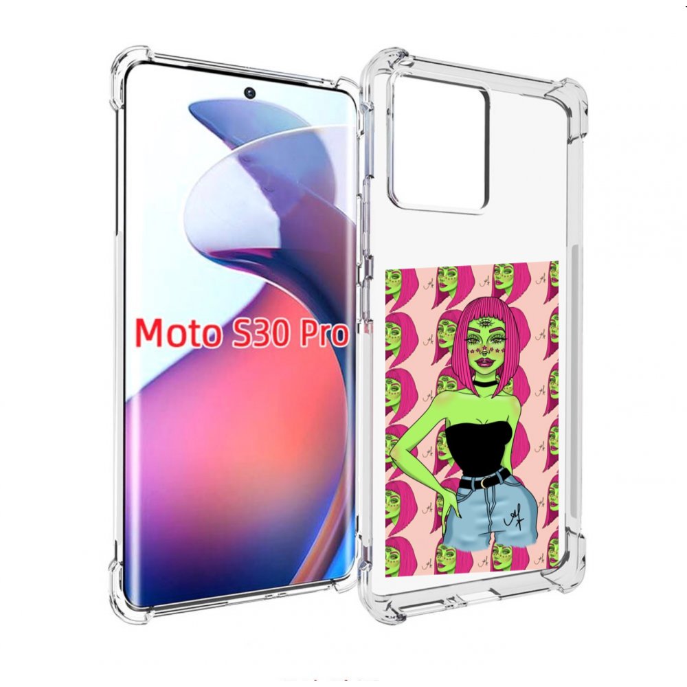 

Чехол MyPads зеленая-девушка-с-глазом женский для Motorola Moto S30 Pro, Прозрачный, Tocco