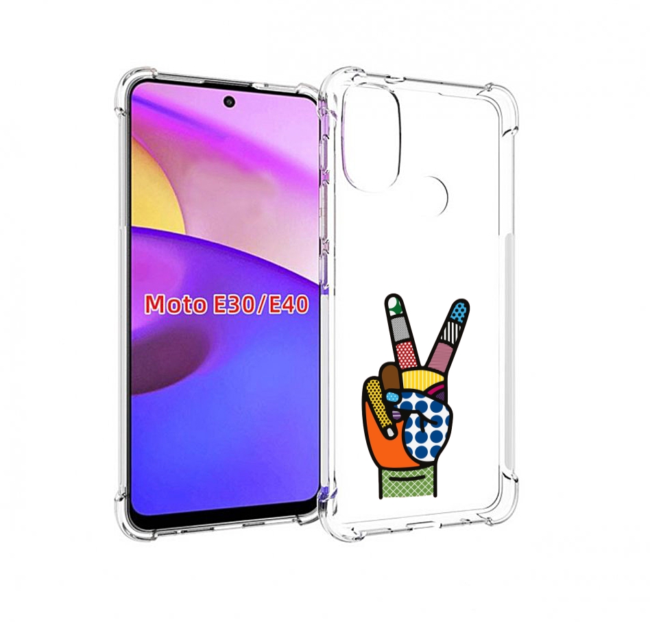 

Чехол бампер MyPads йоу пальчики для Motorola Moto E30., Прозрачный, Tocco