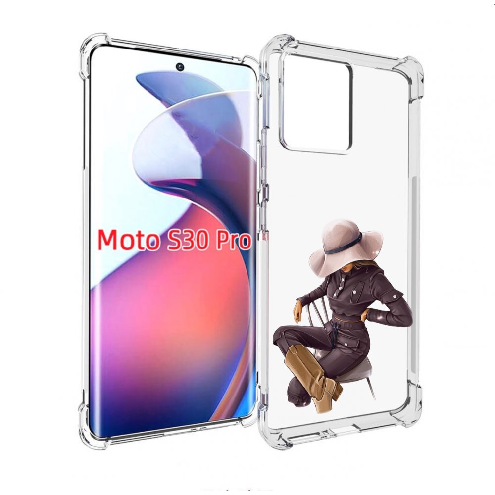 

Чехол MyPads загадочная-девушка-в-костюме женский для Motorola Moto S30 Pro, Прозрачный, Tocco