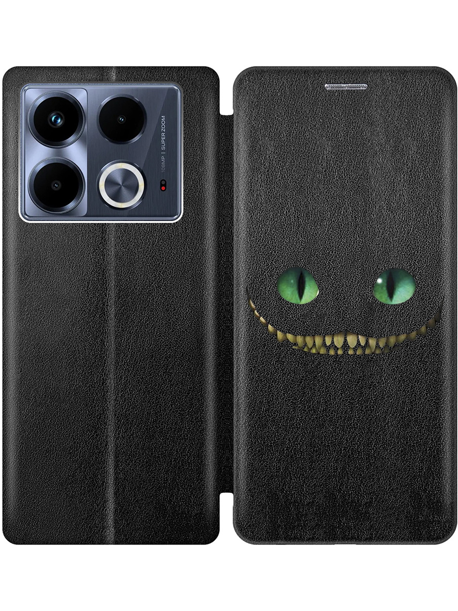 

Чехол-книжка на Infinix Note 40 с принтом "Чеширский кот" черный, Черный;прозрачный;белый;зеленый, 782626471