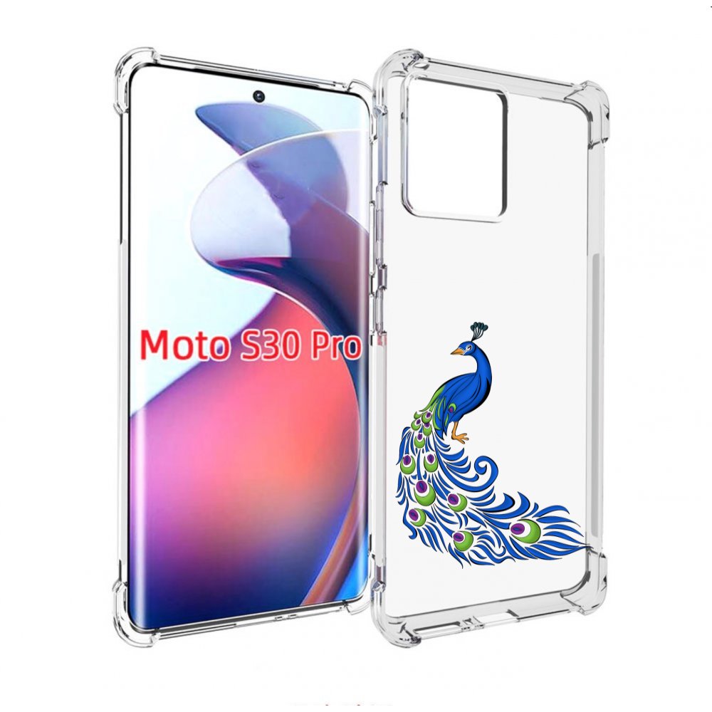 

Чехол MyPads жарптица-голубая для Motorola Moto S30 Pro, Прозрачный, Tocco