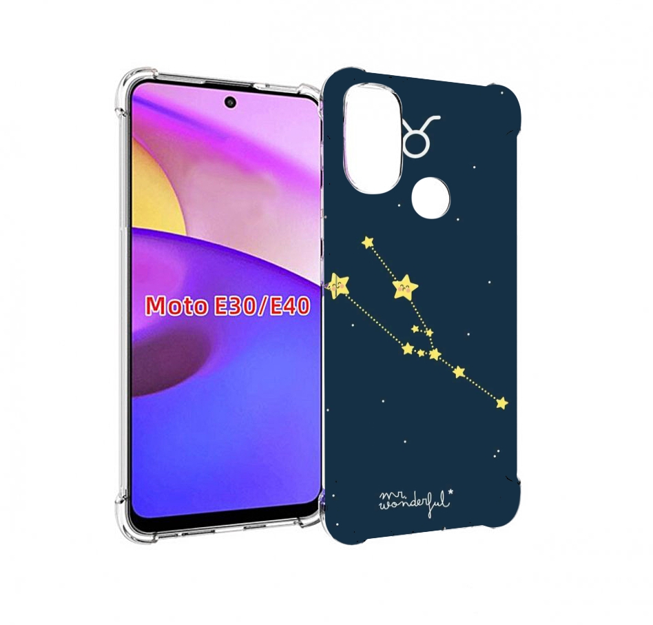 

Чехол бампер MyPads знак-зодиака-телец-4 для Motorola Moto E30., Прозрачный, Tocco