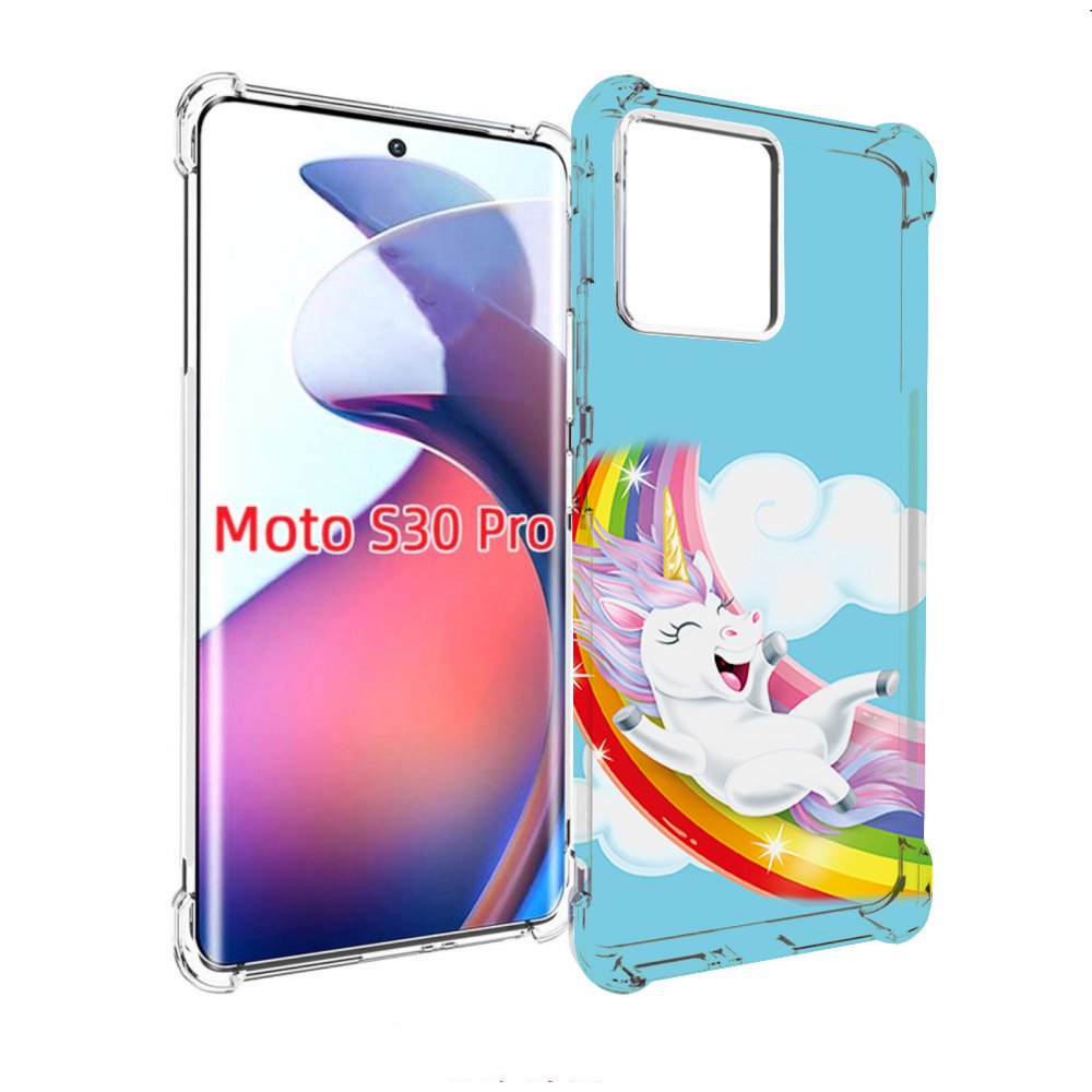 

Чехол MyPads единорог-на-радуге для Motorola Moto S30 Pro, Прозрачный, Tocco