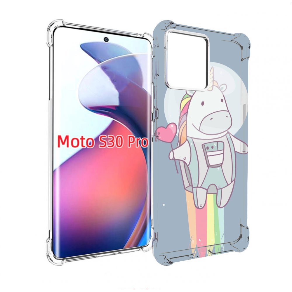 

Чехол MyPads единорог летит за орбиту для Motorola Moto S30 Pro, Прозрачный, Tocco