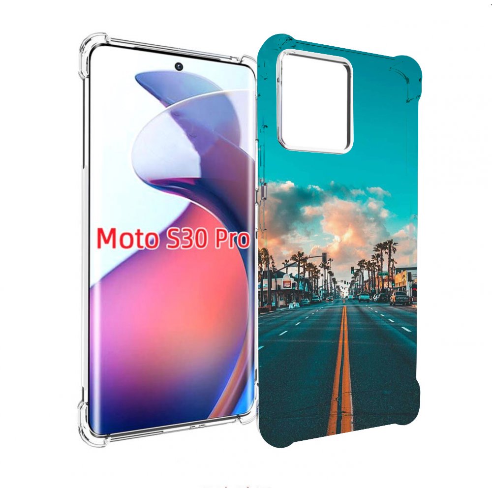 

Чехол MyPads дорога-в-лос-анджелес для Motorola Moto S30 Pro, Прозрачный, Tocco
