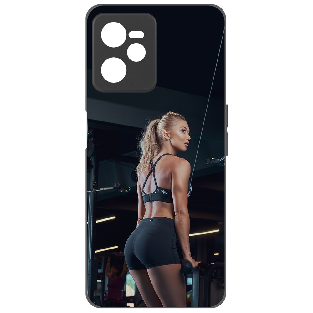 Чехол-накладка Krutoff Soft Case Шорты женские для Realme C35 черный