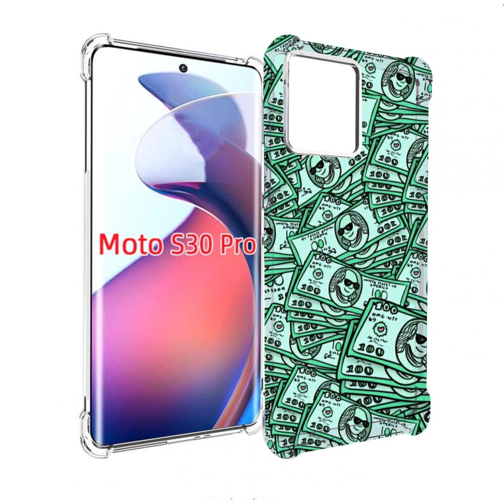 

Чехол MyPads доллары картинка для Motorola Moto S30 Pro, Прозрачный, Tocco