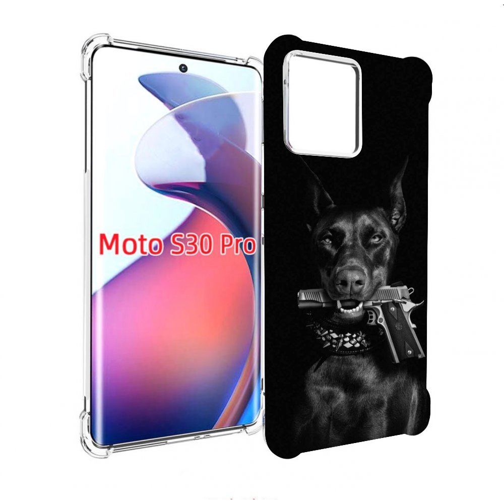 

Чехол MyPads доберман мужской для Motorola Moto S30 Pro, Прозрачный, Tocco