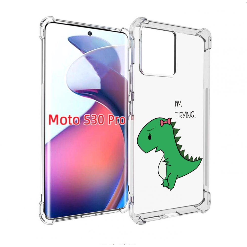 

Чехол MyPads динозаврик-девочка для Motorola Moto S30 Pro, Прозрачный, Tocco