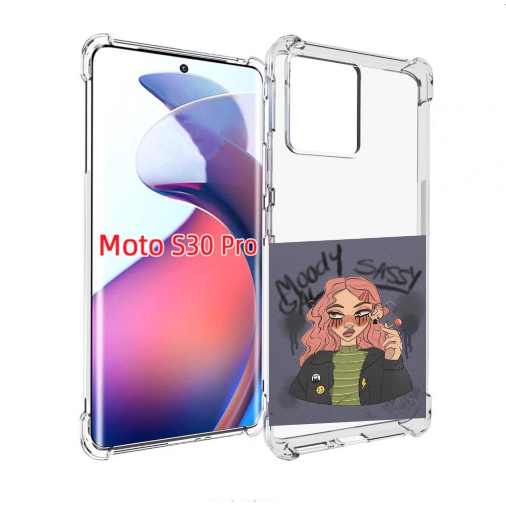 

Чехол MyPads дерзкое-настроение женский для Motorola Moto S30 Pro, Прозрачный, Tocco
