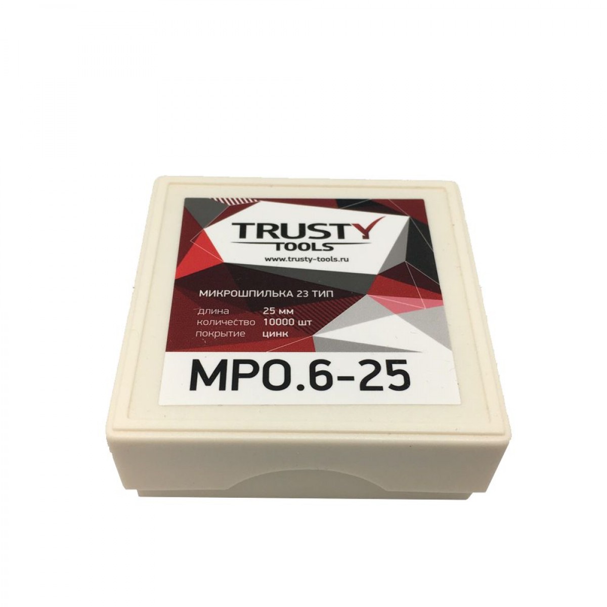 Микрошпилька Trusty 25 мм MPO.6-25 тип 23ga, 23, MP, SP, AL, 10000 шт