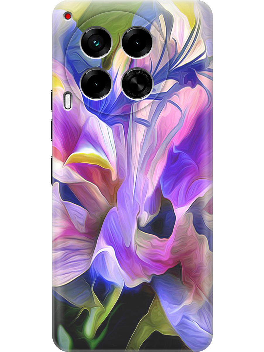 

Силиконовый чехол на Tecno Camon 30 4g / 30 5g с принтом "Цветочная абстракция", Прозрачный;зеленый;синий;фиолетовый, 782632421