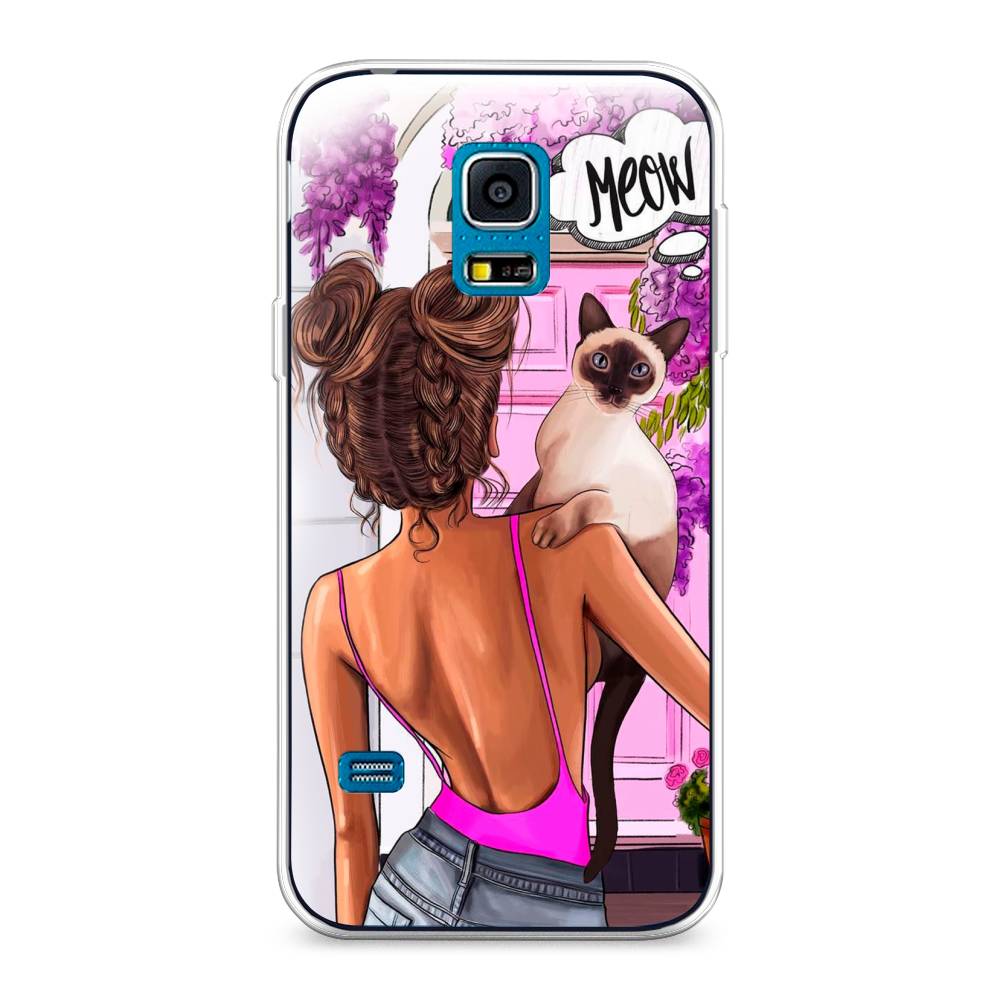 

Чехол Awog "Девушка с кошкой" для Samsung Galaxy S5 mini, 24250-7