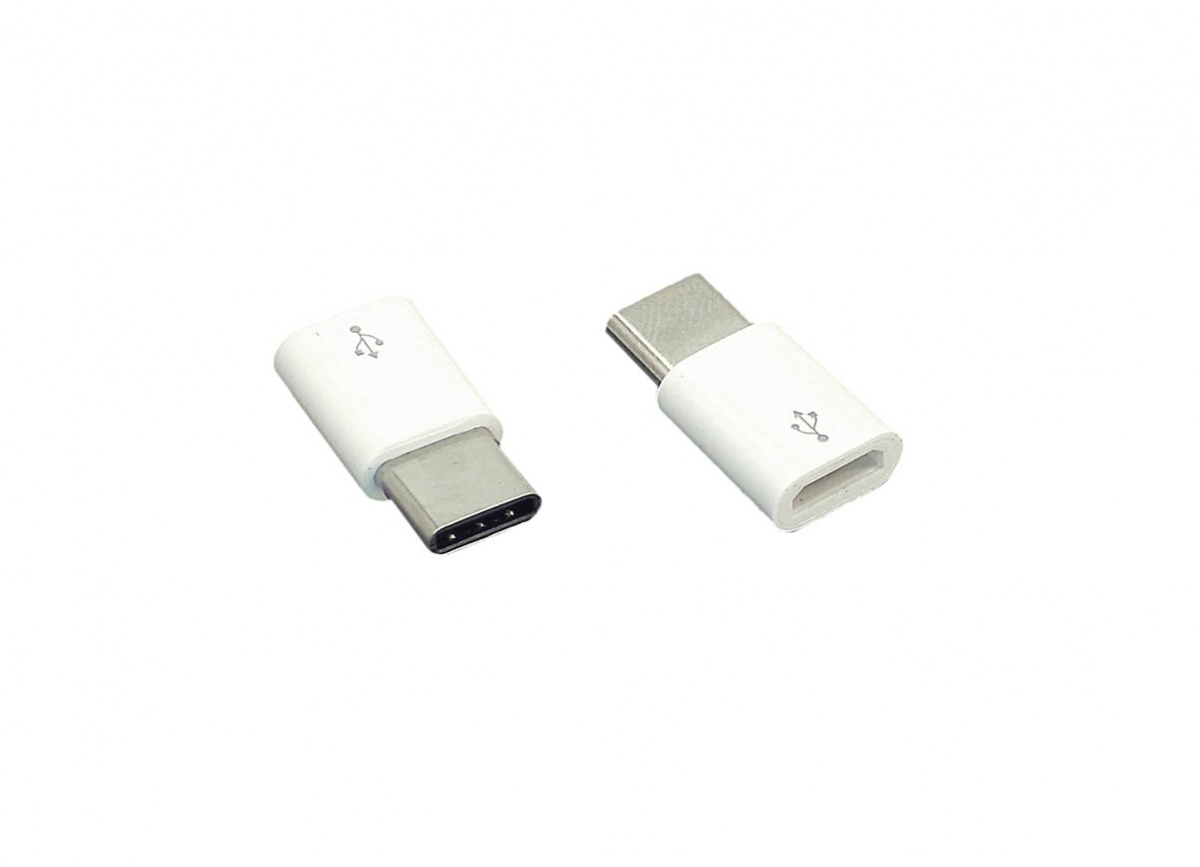 Переходник-адаптер Micro USB - USB TYPE-C белый