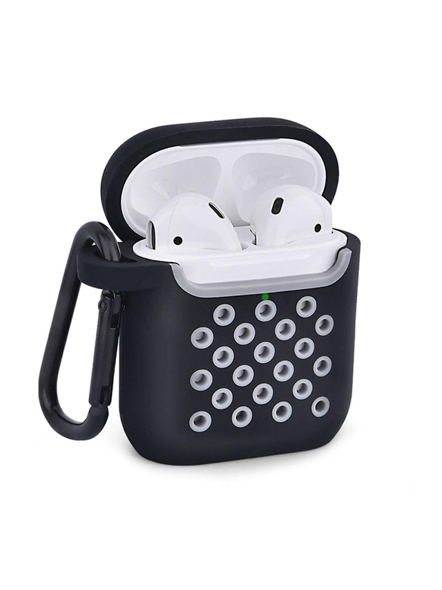 фото Чехол luxcase для air pods 1/2 mix color silicon case (black + gray)/96102