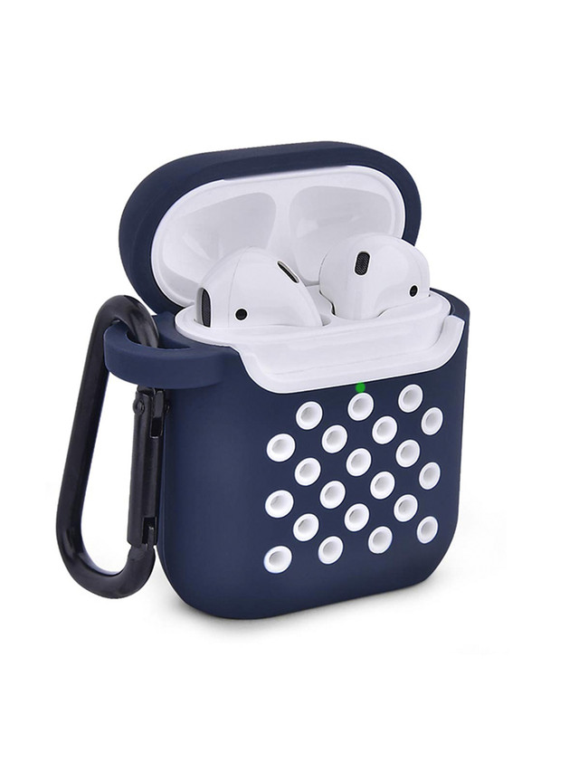 фото Чехол luxcase для air pods 1/2 mix color silicon case (blue + white)/96100