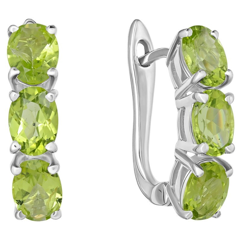

Серьги из серебра с хризолитом LAZURIT-ONLINE 7917PD, 7917PD
