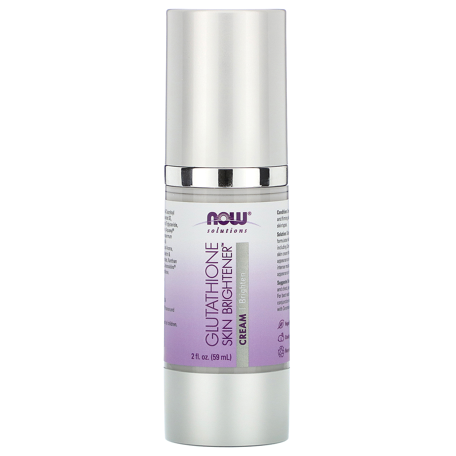 

Увлажняющий и осветляющий кожу крем NOW Glutathione Skin Brightener 59 мл